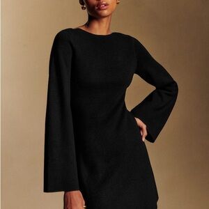 Sezane Black Mini Dress